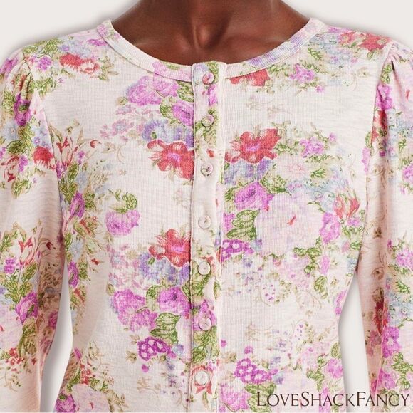 LOVESHACKFANCY **NWT** Jonah Cropped Cardigan in Shimmering Springs - Picture 5 of 14